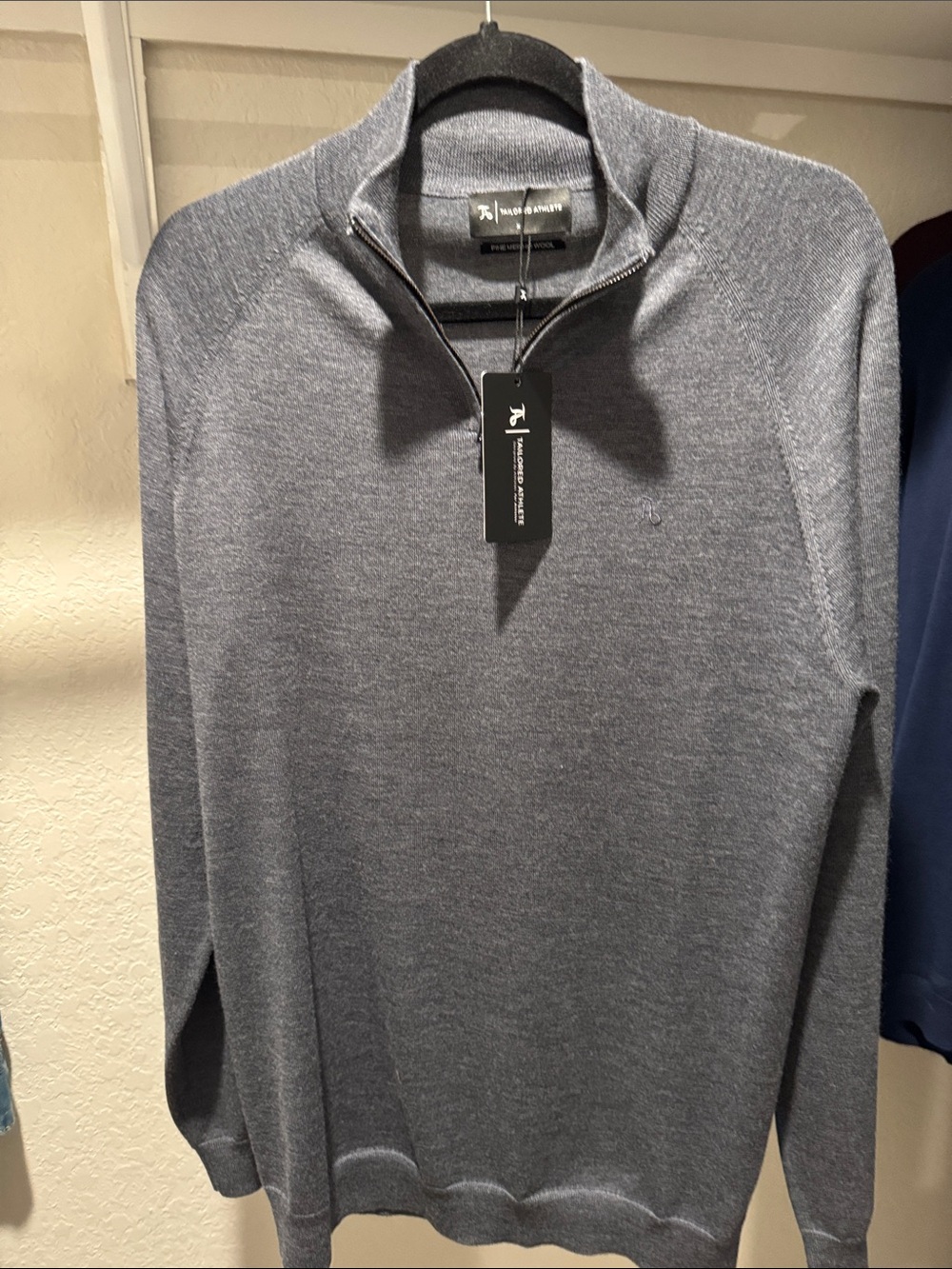 Men's Merino Wool Quarter-Zip Sweater - Tailored Fit
